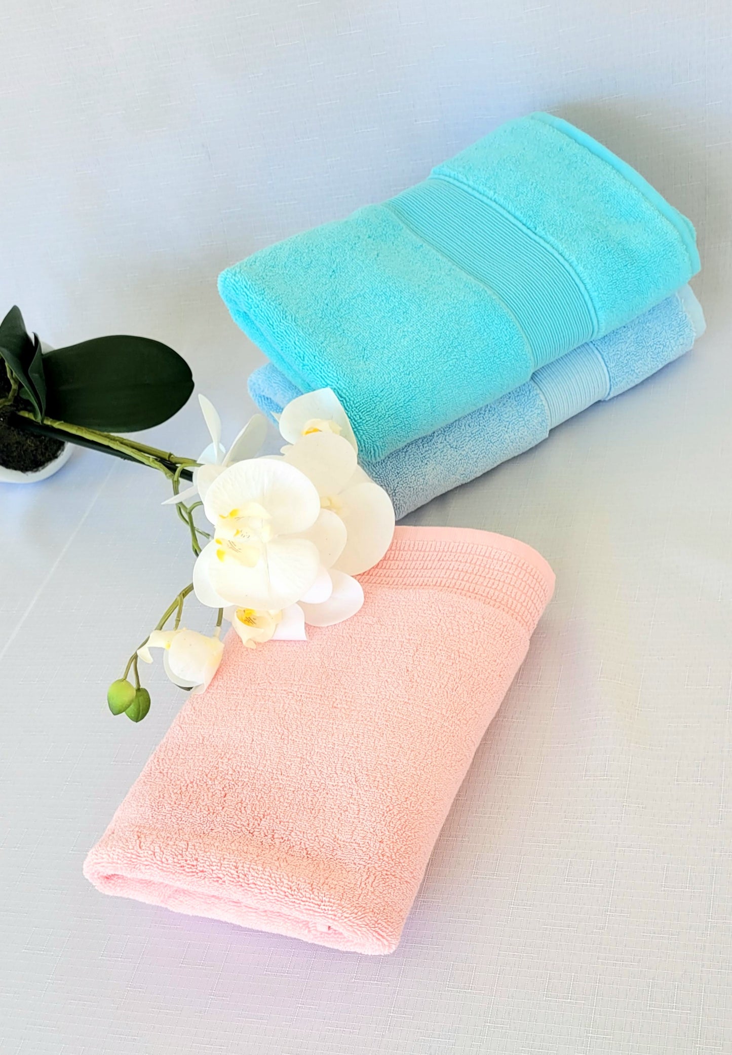 Cotton Bath Towel 50x90 cm, Blue, Turquoise, Pink