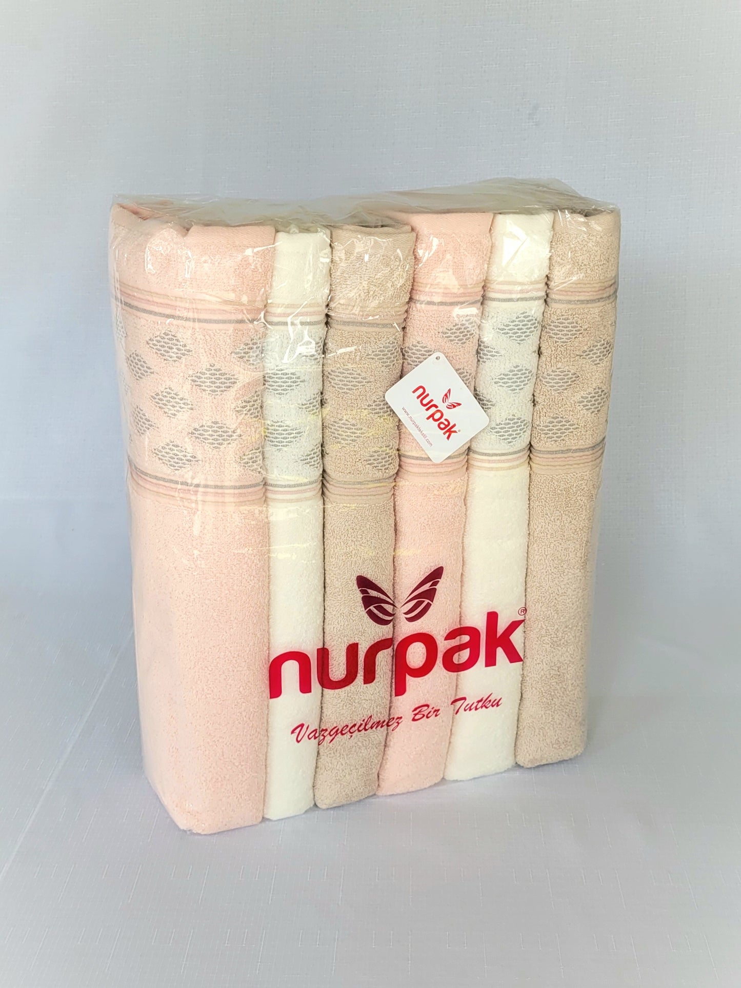 Bath Towel Set "NurPak" Organic Cotton 50x90cm 6 pcs