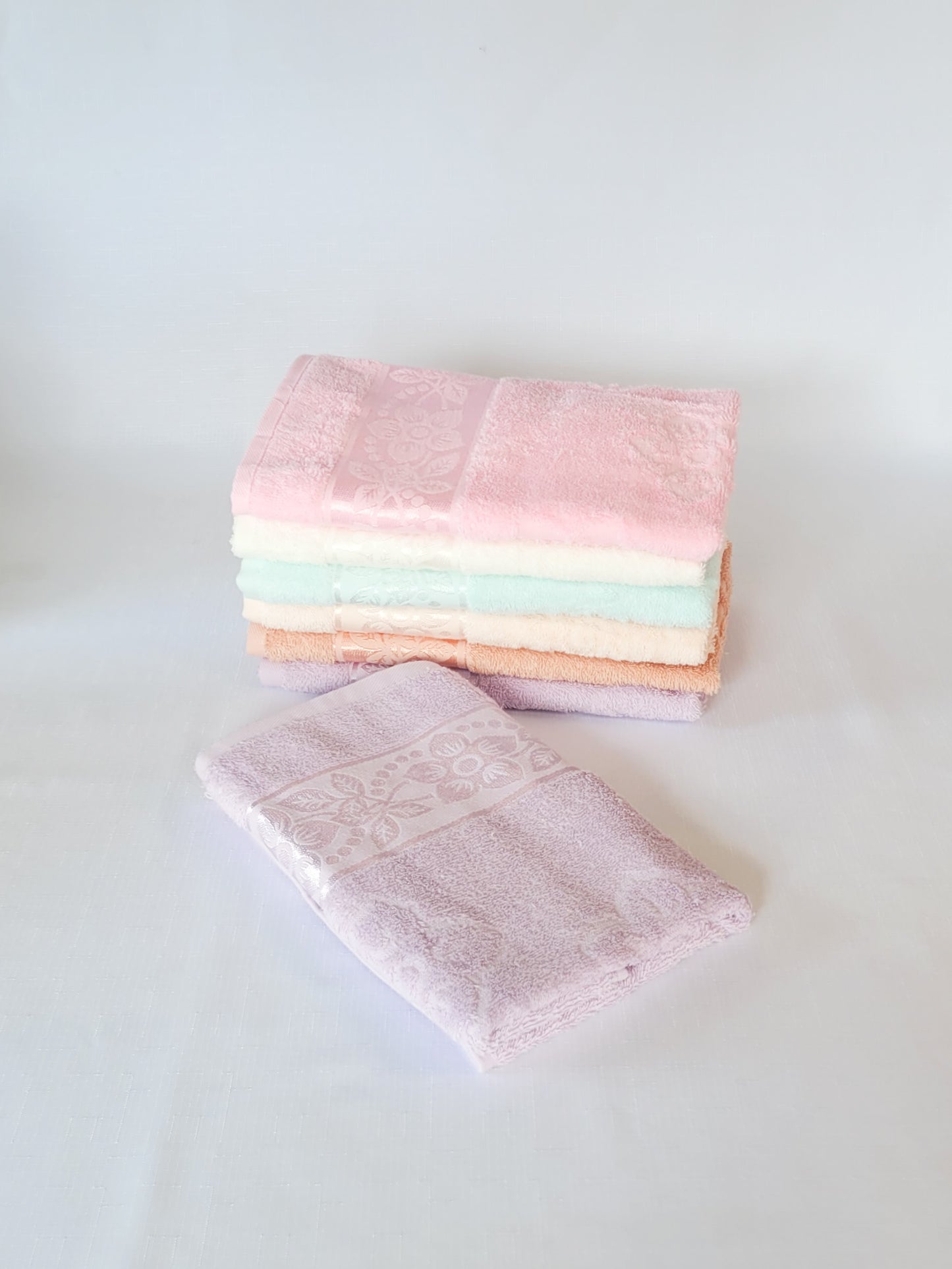Bath Towel Set "Ribella" Organic cotton Jacquard 50x90cm 6 pcs