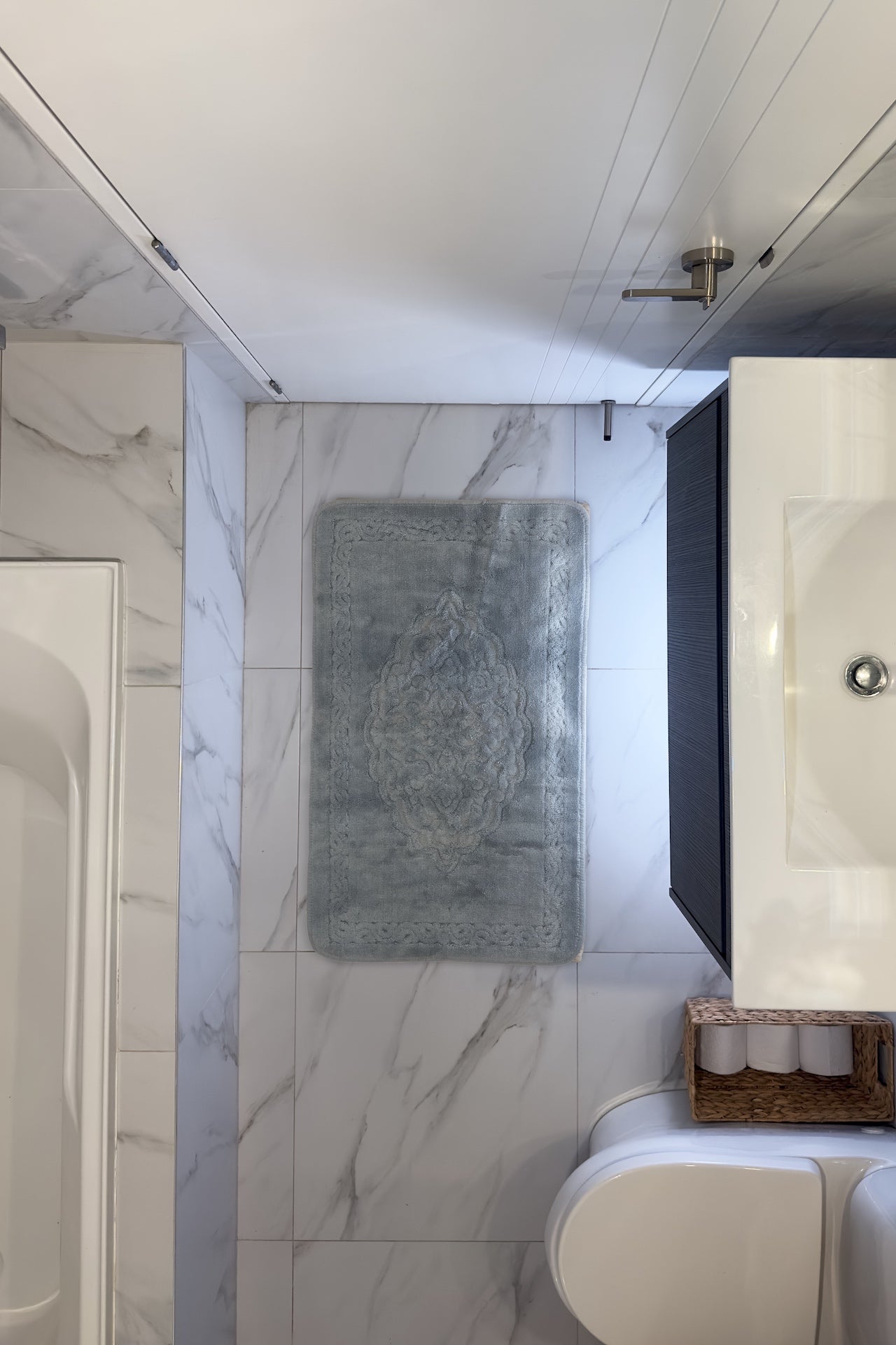 grey mat, grey bath mat, cotton bath mat, bath mat nz