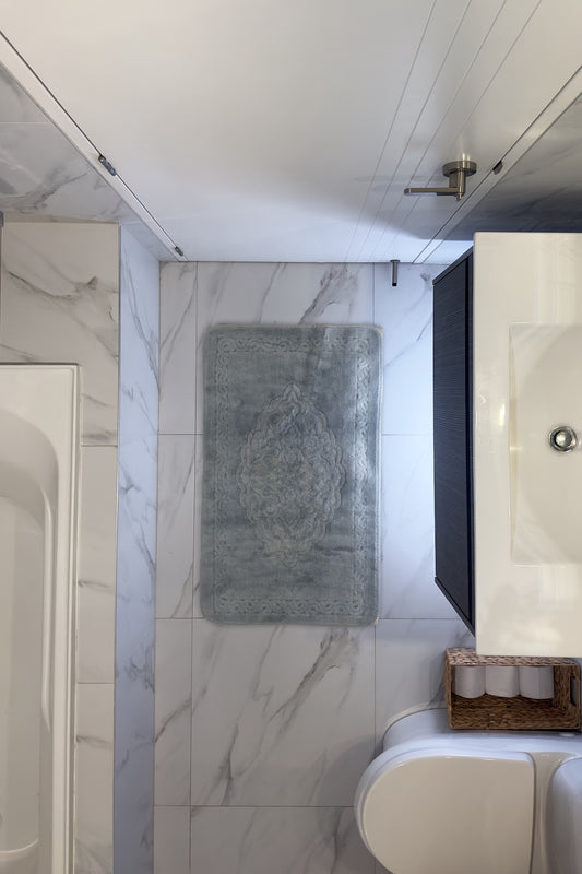 grey mat, grey bath mat, cotton bath mat, bath mat nz