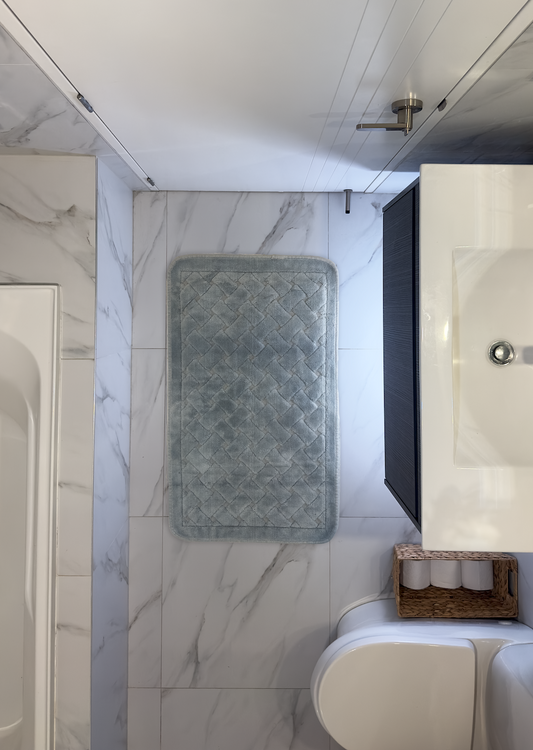 grey mat, grey bath mat, cotton bath mat, bath mat nz