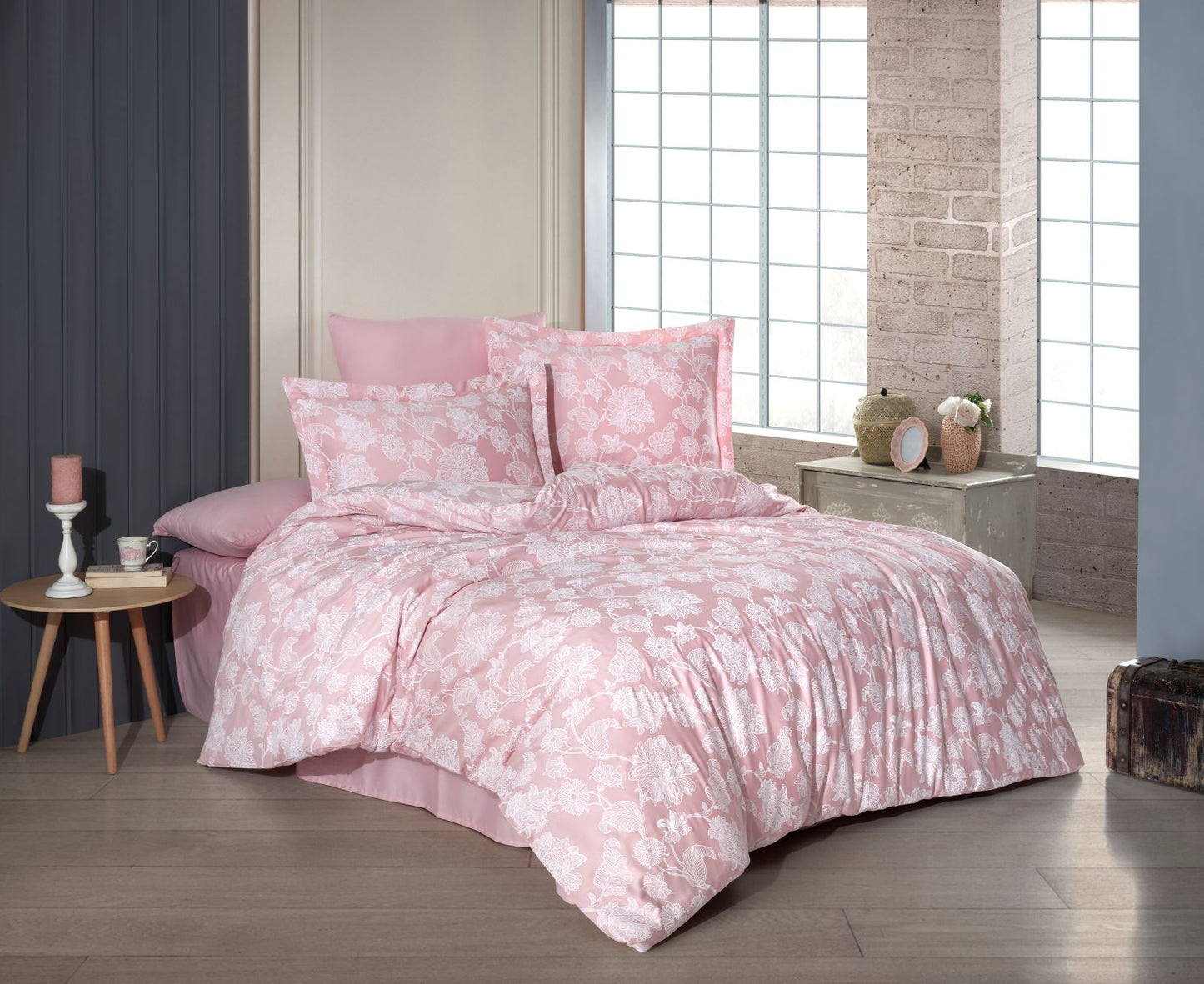 Bedding Set Sofia Blush - Printed organic cotton sateen