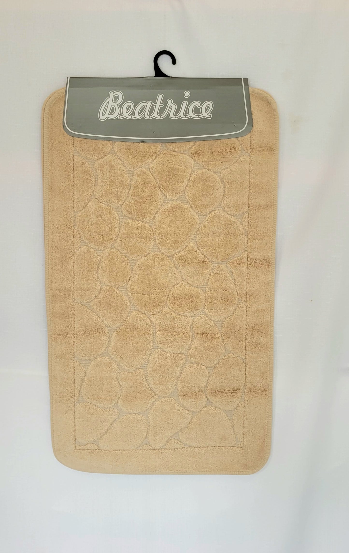 Bath Mat Beatrice Beige stone set (2pcs) Cotton