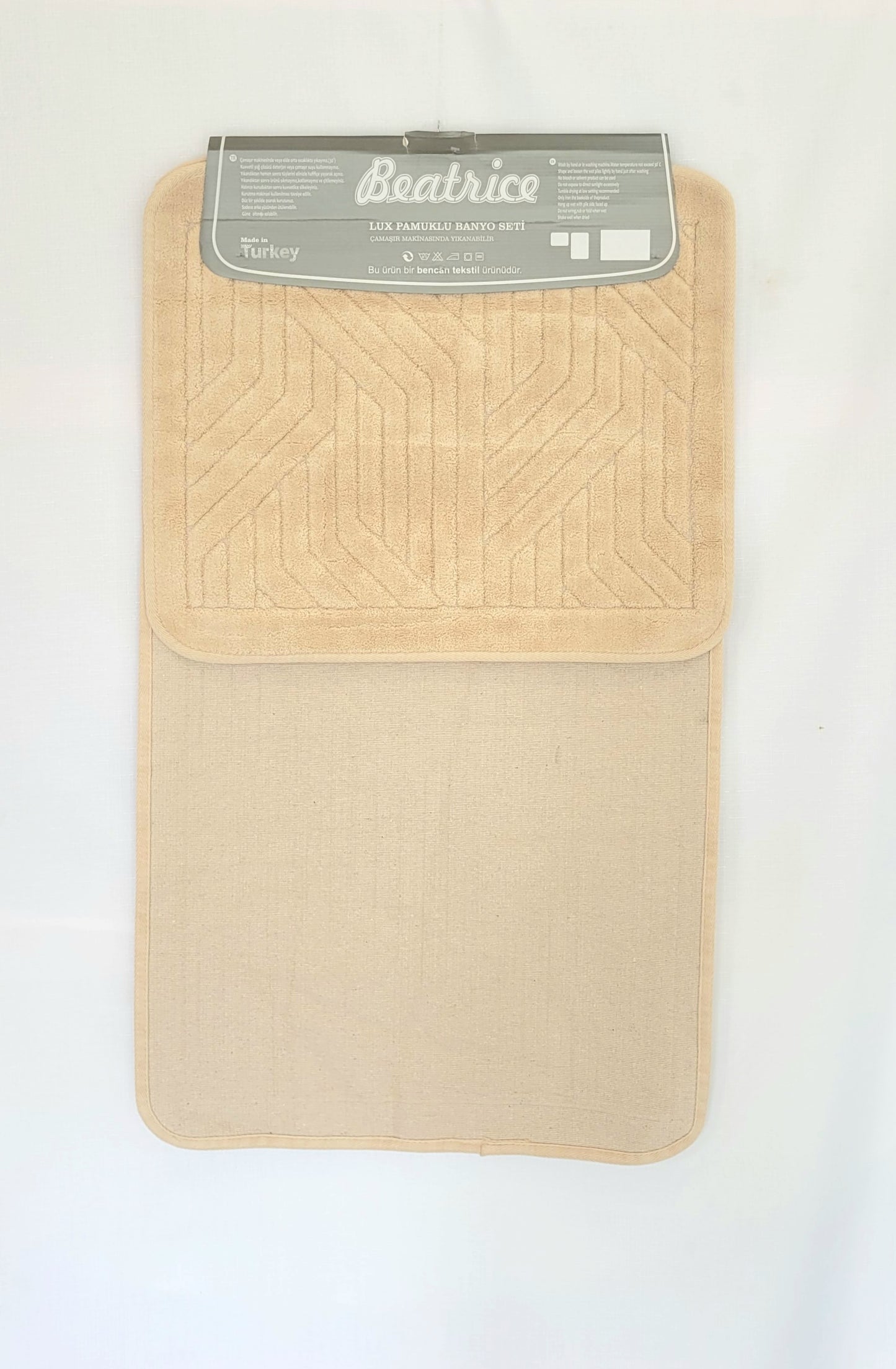Bath Mat Beatrice Beige set (2pcs) Cotton