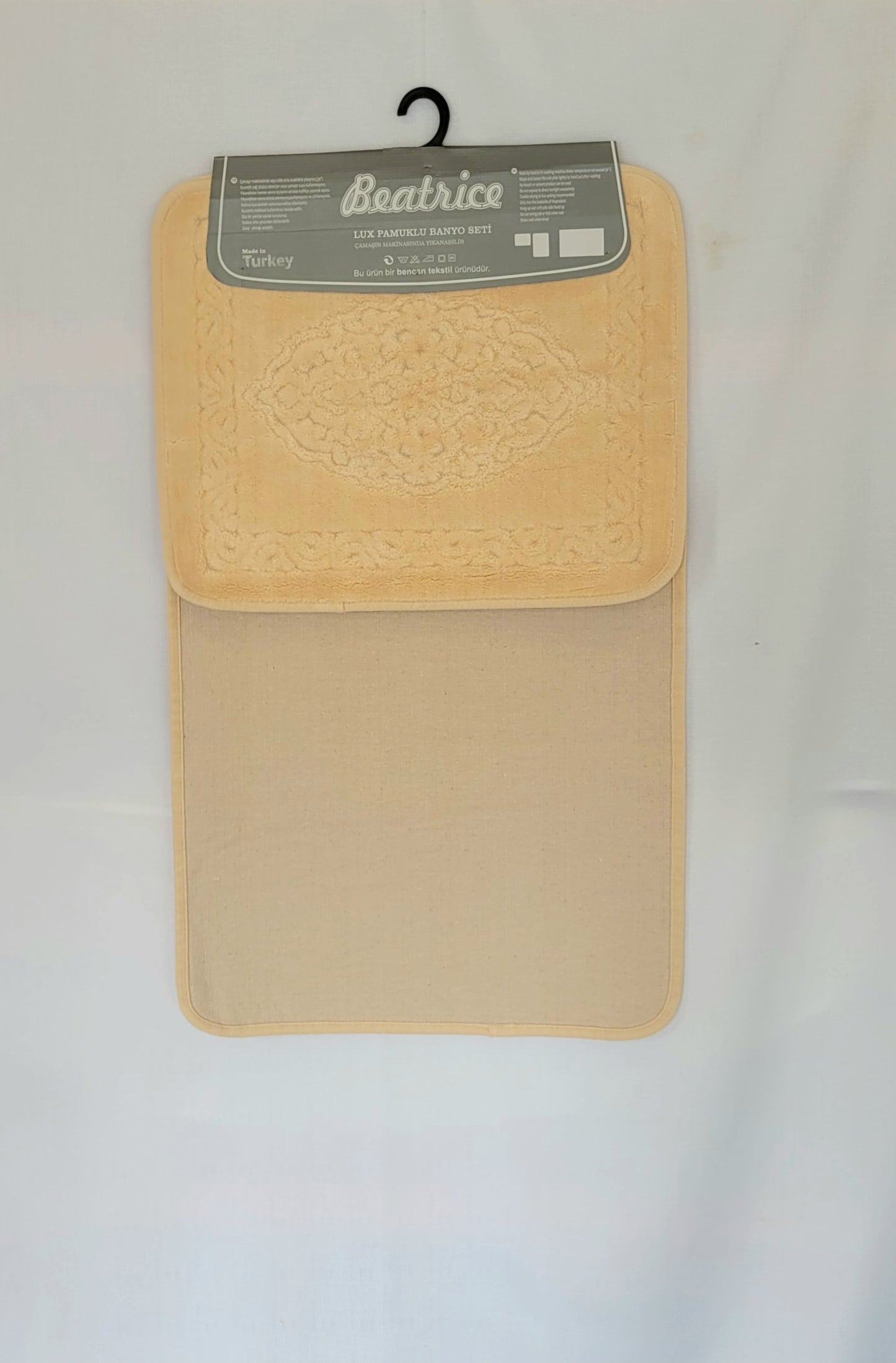 Bath Mat Beatrice Beige antique set (2pcs) Cotton