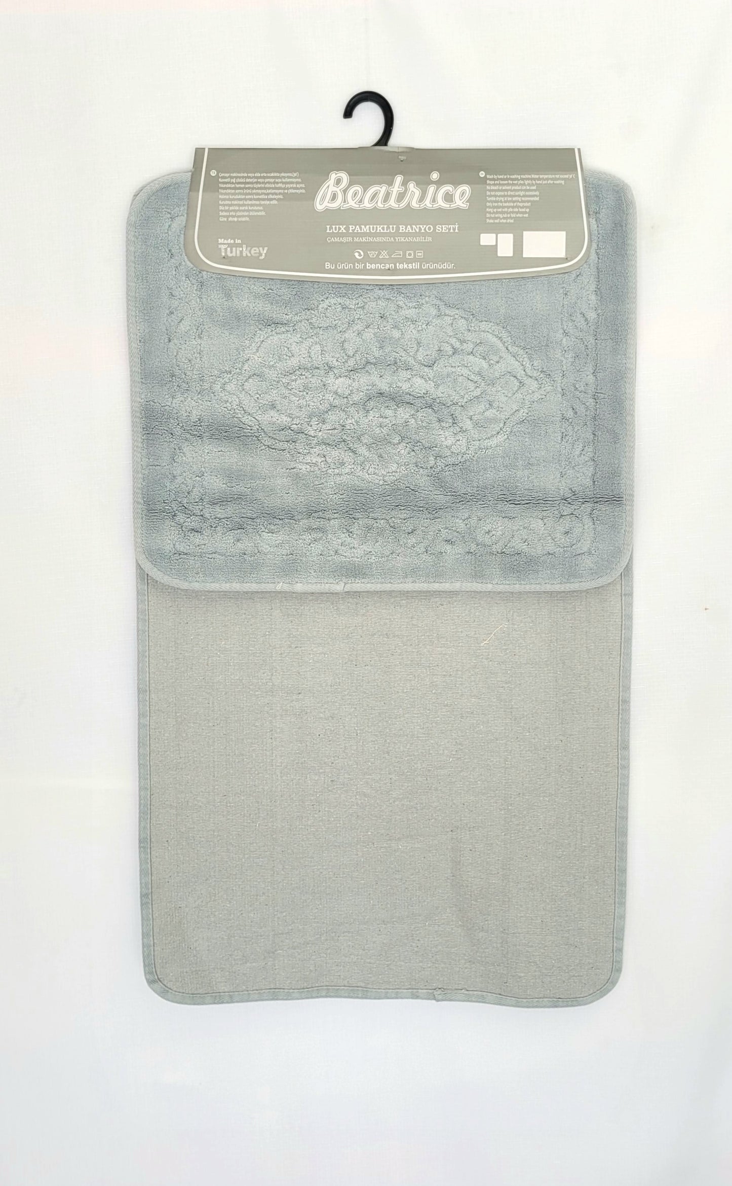 Bath Mat Beatrice Grey antique set (2pcs) Cotton