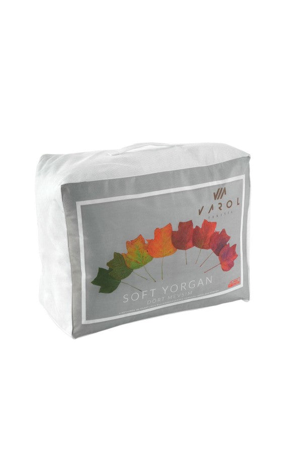 All Season Duvet - Quilt. White, Cotton, Double, Siliconized Fiberfill