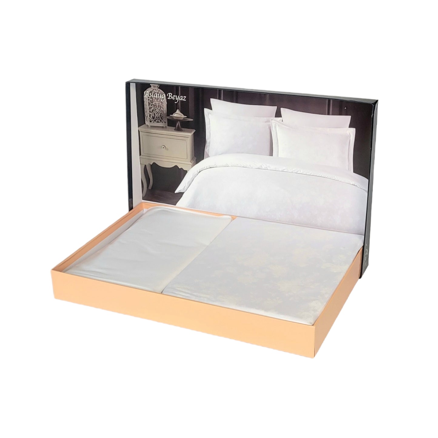 Varol Luxury Bedding Set - Organic Cotton, 6pcs, Euro Size, Jacquard
