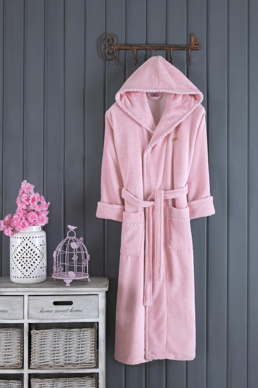 Lux Varol Bamboo/Cotton Bathrobe Dusty pink