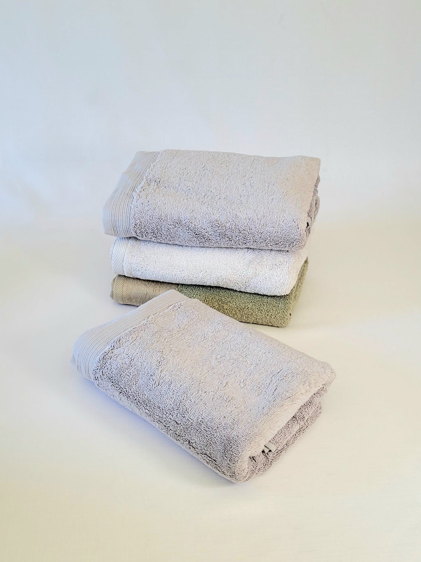 Cotton Bath Towel 50x100 cm, olive, grey, dark blue
