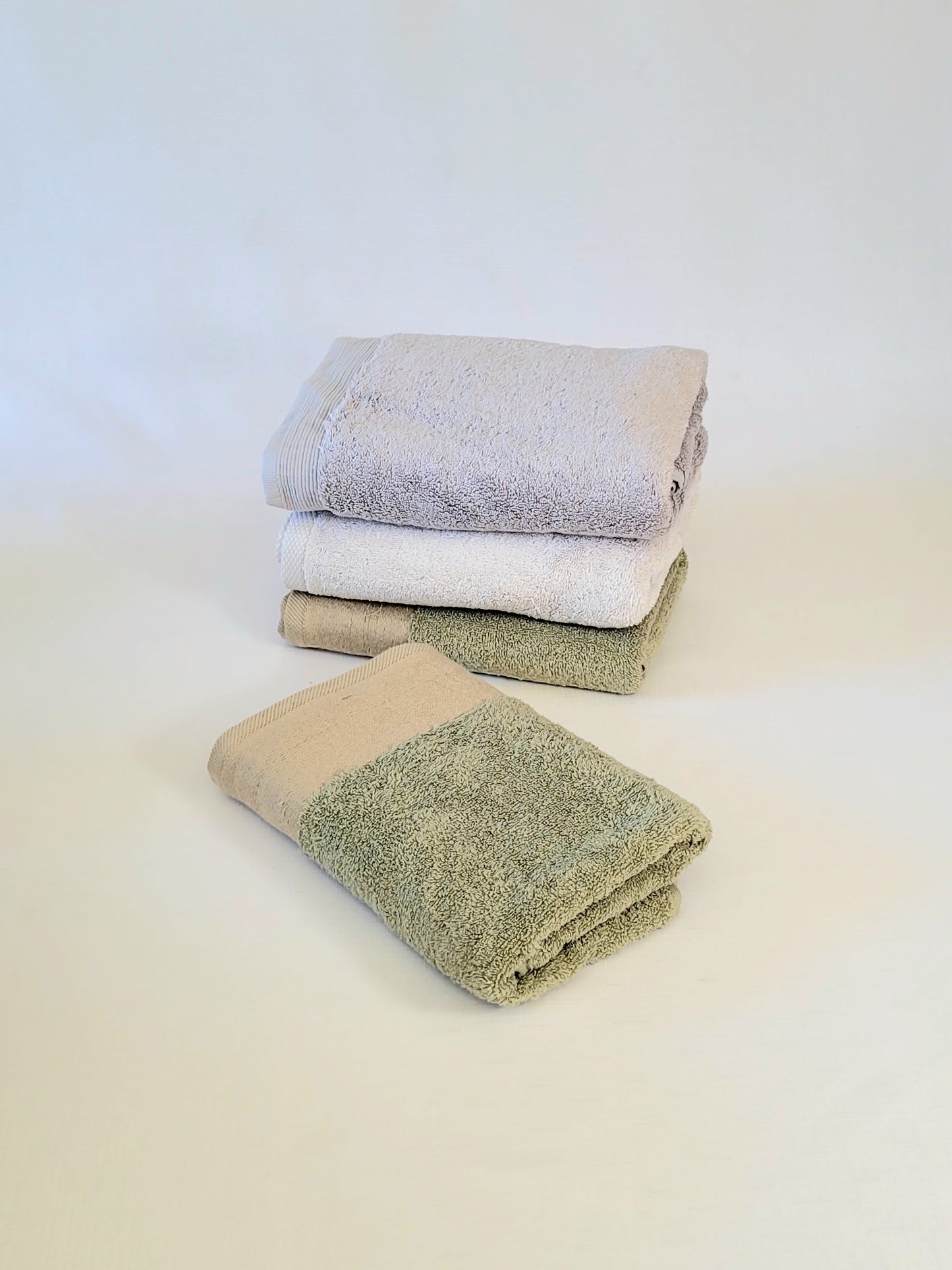 Cotton Bath Towel 50x100 cm, olive, grey, dark blue